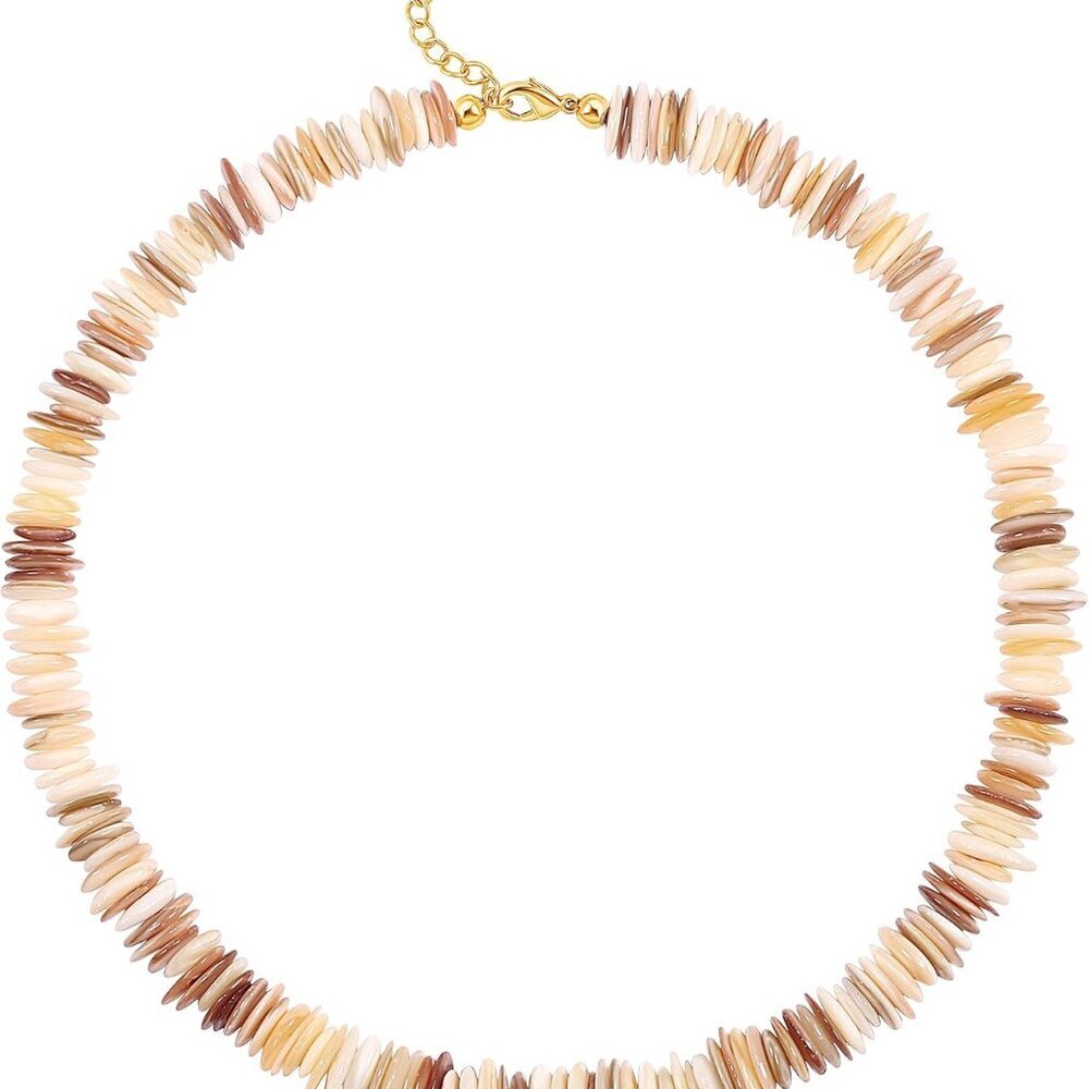 Gemstone Beaded Choker Necklace for Women Boho Turquoise/Cultured Freshwater Pea